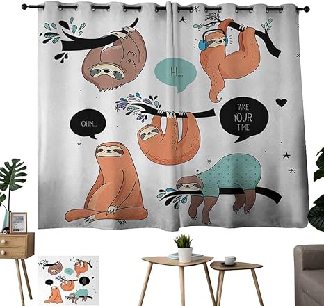 Amazon Co Jp Bensonsve プリントカスタマイズ3d遮光カーテンウィンドウアニマルカートゥーンスキューバダイバーハリネズミの かわいいイラストキッズファニーシーライフベビーブルーイエローブラウンスライドドア断熱エクストラワイドカーテン W55 X L39 ホーム