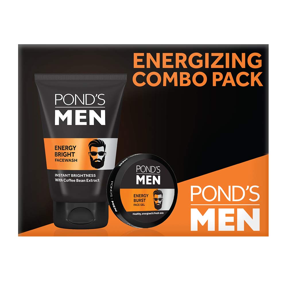 POND'S Men Energizing Combo Pack (Facewash & Face Gel), 2 Pieces