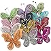 YAKA Organza Wire Butterfly Craft (Rhinestones & Shining Effect) Table Scatter Wedding Birthday Party Decorations (24PCS)