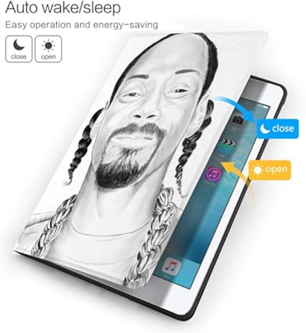 Wehoiweh Snoop D-Ogg - Carcasa antiarañazos fina y ligera con soporte ajustable, función de reposo/activación automática, protección para la espalda, funda para iPad Air3 10.5 iPad 7ª 10.2 talla única