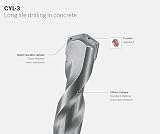 Bosch CYL-3 Concrete Drill Bit 5mm x 50mm x 85mm Gray view 4