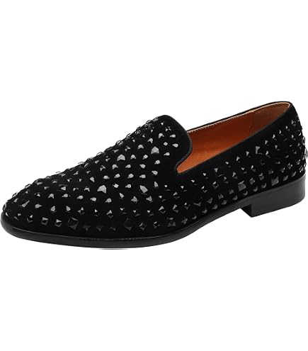 Amazon.com | ELANROMAN Mens Dress Loafers Tuxedo Party  display picture 2