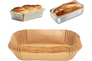 150 Pcs Parchment Paper Loaf Bread Pan Liners Unbleached Parchment Paper Baking Essentials for 9"X5" Loaf Pan Disposable Rect