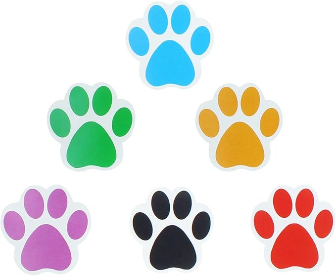 revoq Super Roll of 600 Dog Paw Stickers, Dog Stickers