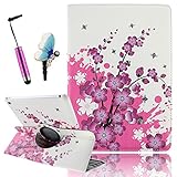 Moon mood 360 Degree Rotating PU Leather Case for Apple iPad 6/Air 2 9.7