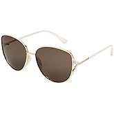 Foster Grant Sofia Vergara x Women's Serena Snag Free Cat Eye Sunglasses, Gold, 59 mm