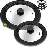 Walfos Universal Lid 3 Sizes Tempered Glass with Silicone Rim