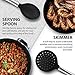 Kitchen Cooking Utensils Set (7 in 1) - Stainless Steel Kitchen Cooking Utensils - Best silicone Utensils Set - 100% eco friendly - Kitchen Utensil Kit - Cooking Kitchen Tools for Women Men (Black)