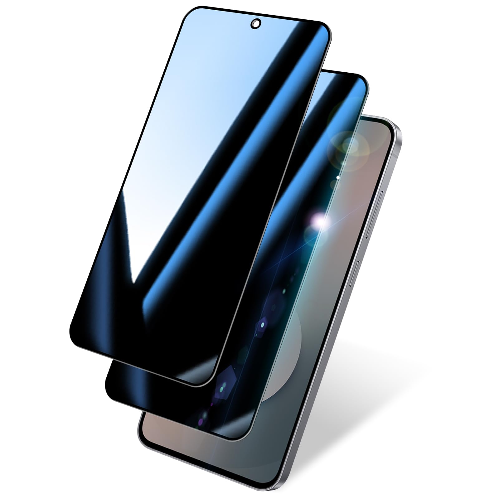 BSUWIN 2 Pack Privacy Screen Protector for Samsung Galaxy S25 FE |Tempered Glass, Anti-Scratch, 9H Hardness & Easy Installation