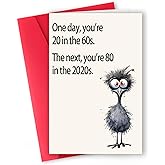 ICOOLYI Funny 80th Birthday Card for Women Men, Unique 80th Birthday Gift for Mom, Dad, Friends – Hilarious 80th Birthday Decorations for Him Her, Thoughtful Card Gift for 80 Year Old Grandpa Grandma