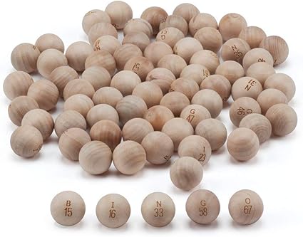 Solid Wood Bingo Set