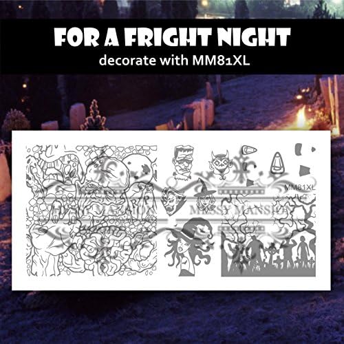 MESSY MANSION Halloween MM81XL Nail Art Stamping Plate
