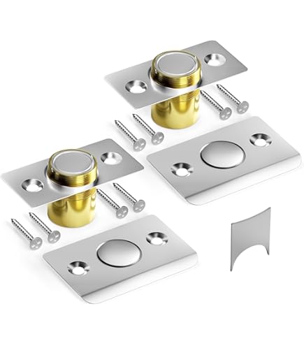 Juego 4 Herrajes Bola Acero Inoxidable Dorado - Para Puertas Armarios, Ajustables