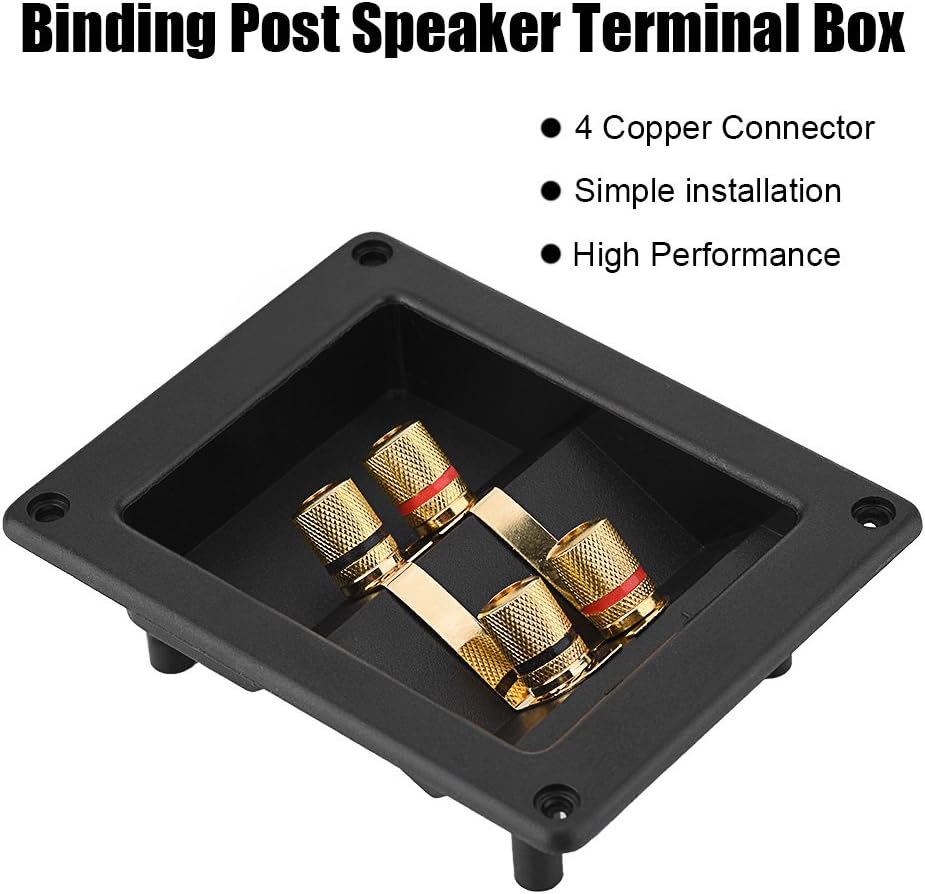 Speaker Terminal, 2 Mounting Holes, 3MM Thicken Bass Plate, Copper Binding Post, Compatible with Speaker - Image 4