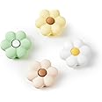 Thumb Grip Caps Compatible with Nintendo Switch, Cozy Daisy Jostick Caps for Nintendo Switch Lite/OLED, Floral Silicone Joycon Grips Cover Switch Accessories-4PCS Sage Green/White Cozy Gaming (Daisy)