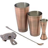 Barfly Mixology Basic Set, Antique Copper, 5 Piece