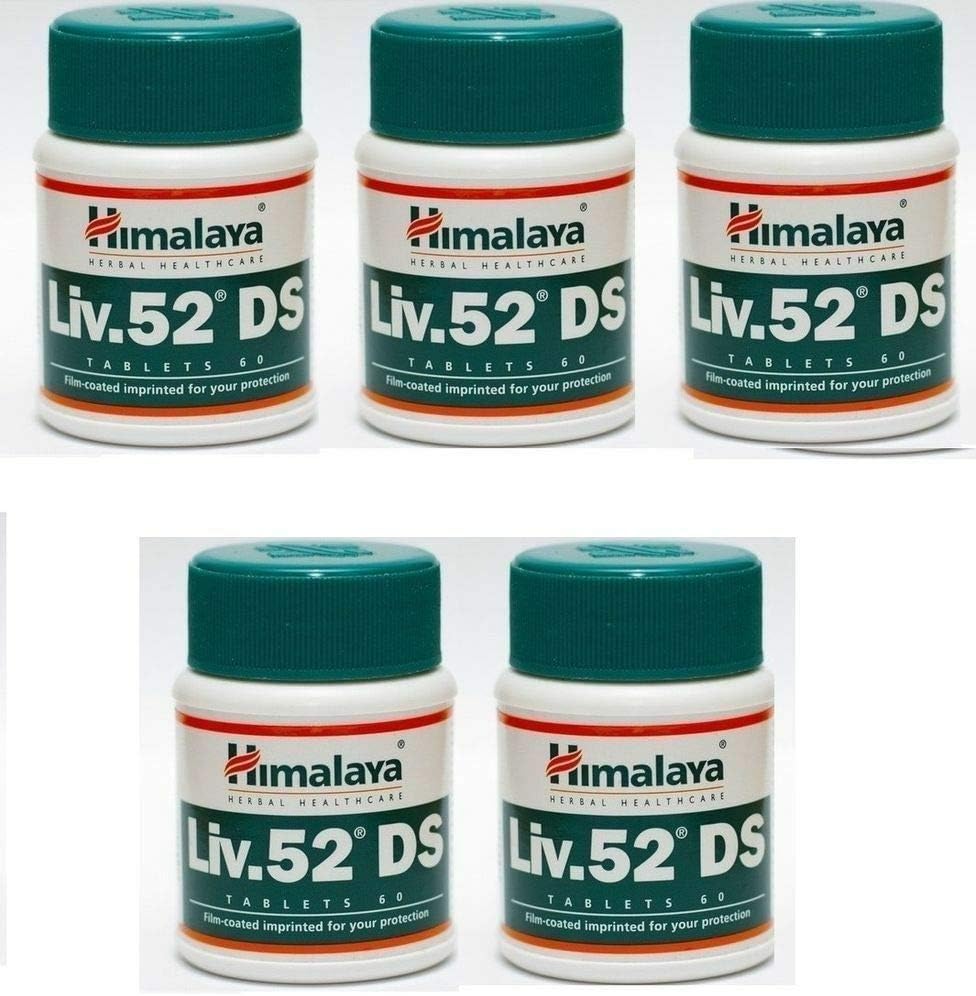 5 X Herbal Indian LIV 52 DS Double Strength 60 Liver Care Tablets Long Expiry
