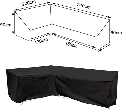 Patio L Shape Sofa Covers Sectional Furniture Cover Dustproof Waterproof Sunscreen 102 36 X 75 59 X 29 92
