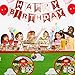 Barnyard Farm Animals Birthday Party Supplies 142 Piece Kit, Paper Plates, Paper Cups, Napkins, Cutlery, Table Cover and Birthday Banner