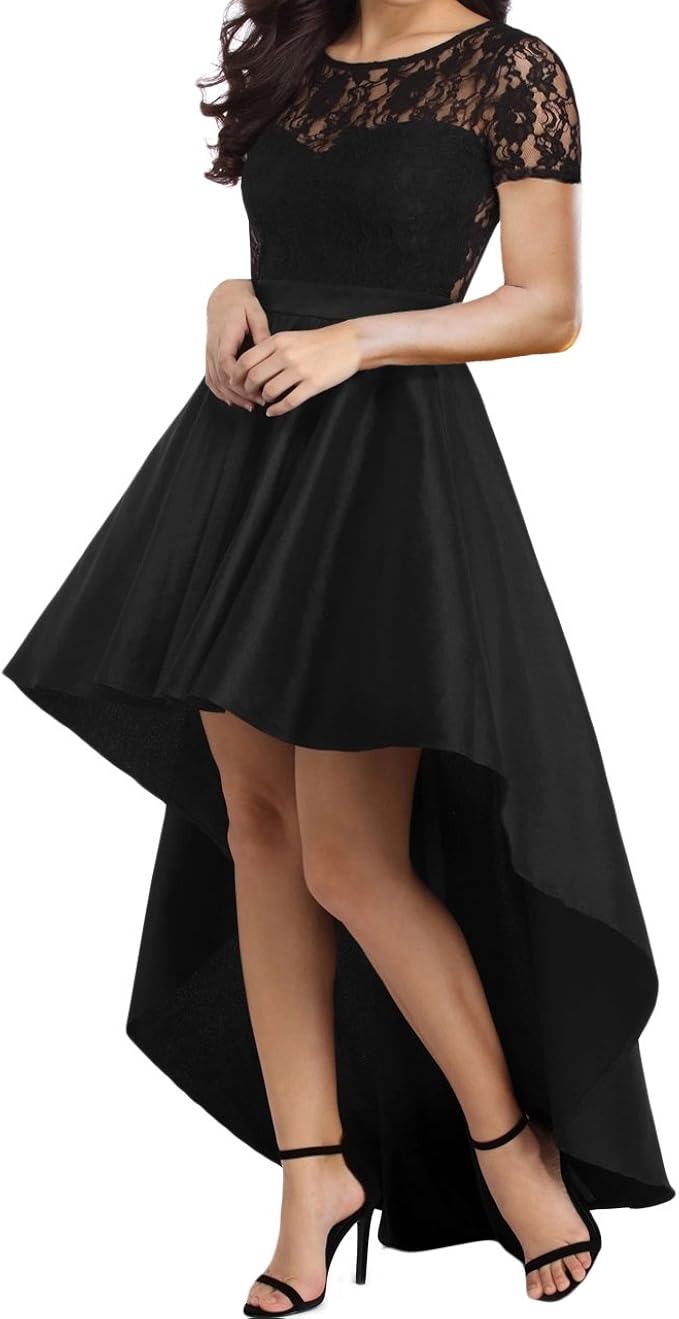 black lace bodice dress