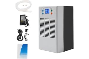 LEYSRIS 100W Aquarium Chiller Water Chiller for Fish Tank, 30L/7.93Gal Cooling Capacity 50-104°F Chiller with LED Screen, 0.79 Gal/Min Low Noise Aquarium Cooler for Fish, Axolotl, Aquatic Organisms