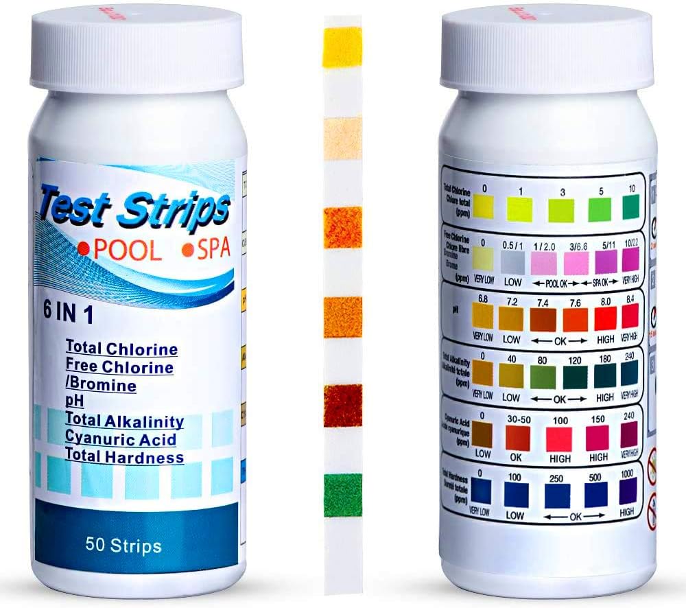 Faminess Pool and Spa Test Strips 6 Ways Swimming Pool Testing Strip