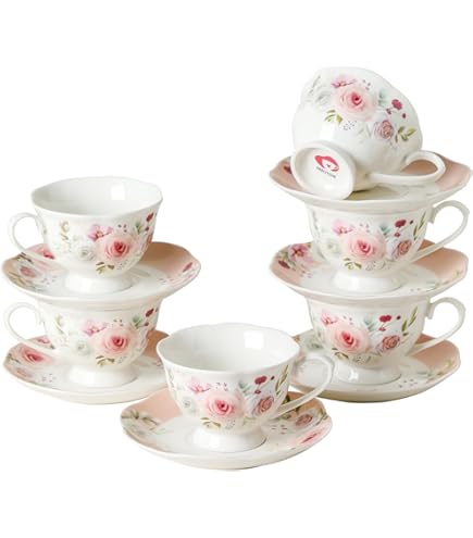 Amazon.com | Wilmax White Porcelain Set Of 6 (7 Oz | 220 Ml Tea