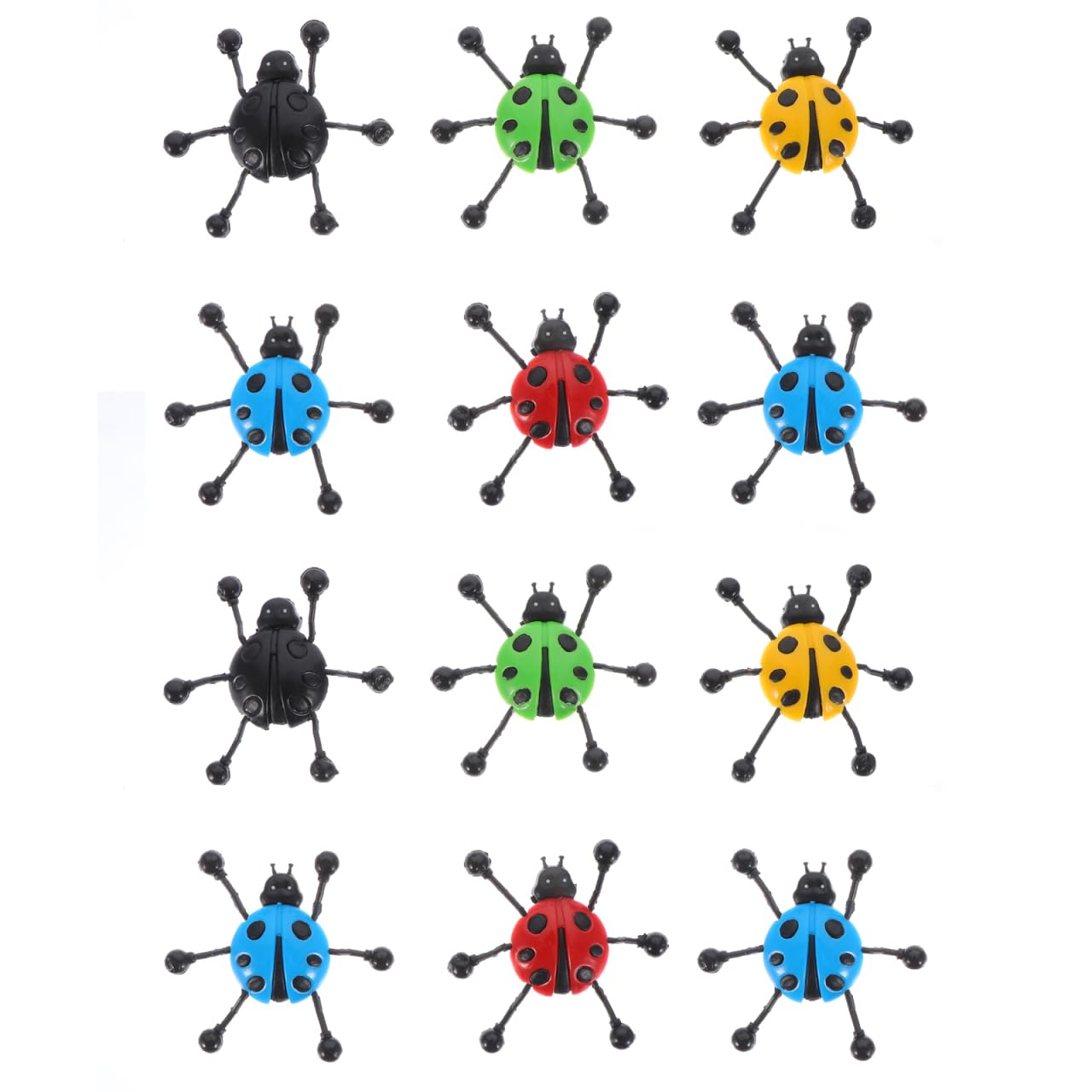 TOYANDONA 12pcs Sticky Wall Climbers, Creative Stretchy Sticky Bug Toys Window Crawler Toys for Kids Party Favor Tricky Novelty (Random Color)