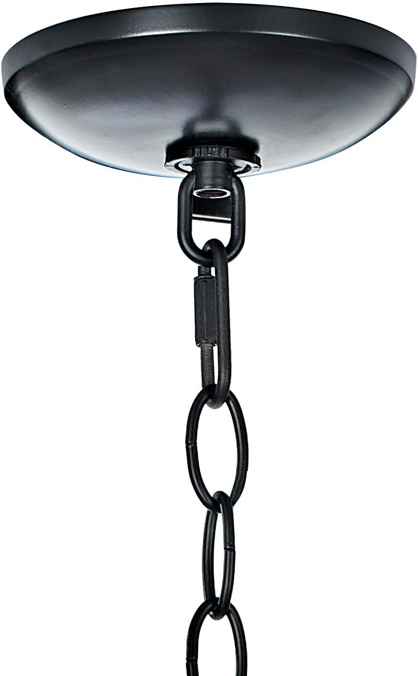 MOTINI Ceiling Pendant Fixtures Lamp Industrial Metal Pendant Light, Hanging Cage Globe Ceiling Light for Kitchen Island Dining Room Farmhouse Entryway Foyer, 21"x13.5"x13.5" - - 