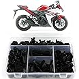 Xitomer Full Sets Fairing Bolts Kits, Fit for YZF-R3 YZF-R25 2015 2016 2017 2018 2019, Mounting Kits Washers/Nuts/Fastenings/Clips/Grommets (Matte Black)