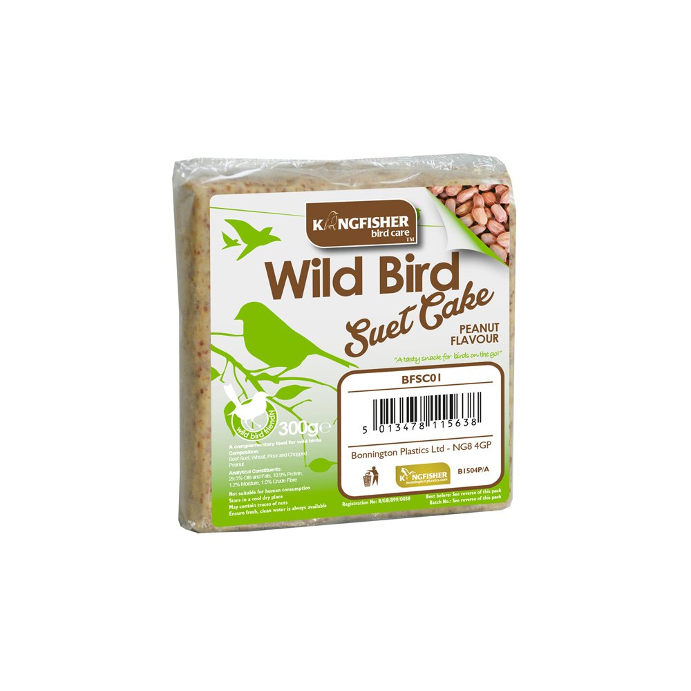 Kingfisher 300G Suet Cake with Peanuts (BFSC01)