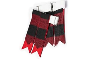 Kilt Flashes for Men – Highland Tartan Kilt Hose, Sock Flashes with Buckle Adjusters