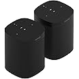Sonos One (Gen 2) Two Room Set Voice Controlled Smart Speaker with Amazon Alexa Built in (2-Pack Black)