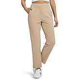 Libin Womens Casual Travel Pants Stretchy Golf Ankle Pants 7/8 Dress Pant Slacks Athletic Workout Sweatpants with 4 Pockets Khaki 2XL