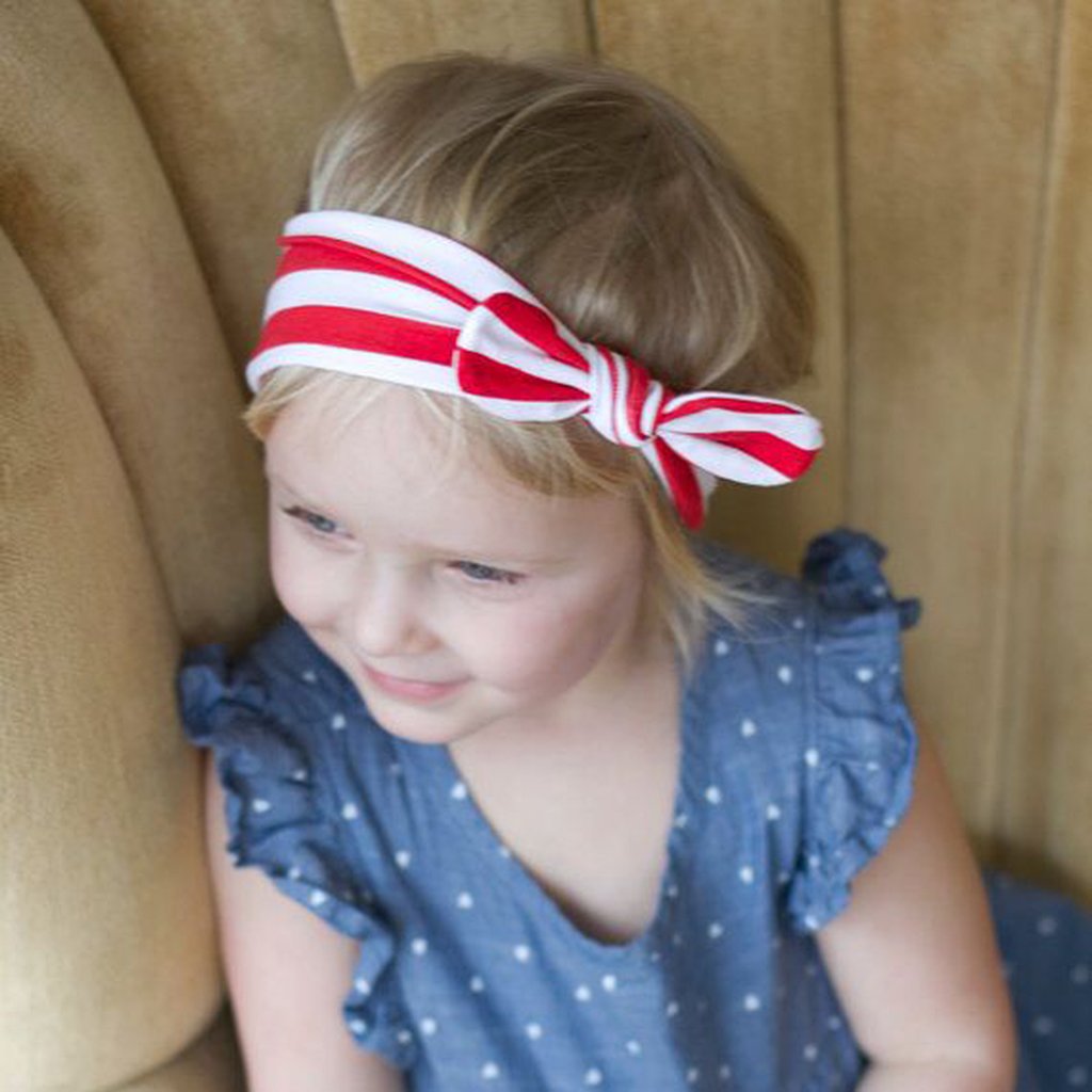 generic kid's cute bow stripe headband (black, 14.17x1.97-inch, in0256018256)