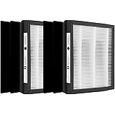 CHAMONNY IAF-H-100B Idylis Replacement Filter B, Compatible with Idylis AC-2125, AC-2126, IAP-10-150, IAP-10-125, IAP-10-050, IAPC-40-140 Air Purifiers, 2 H13 True HEPA Filters + 4 Pre-Filters