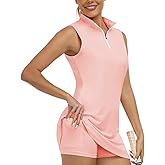 Hiverlay Tennis Dresses for Women Golf Workout Dress with Built in Shorts and Pockets for Sleeveless Athletic Dresses