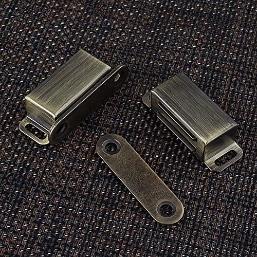 Cabinet Door Catch with Strong Magnetic, Bronze (Pack of 6)