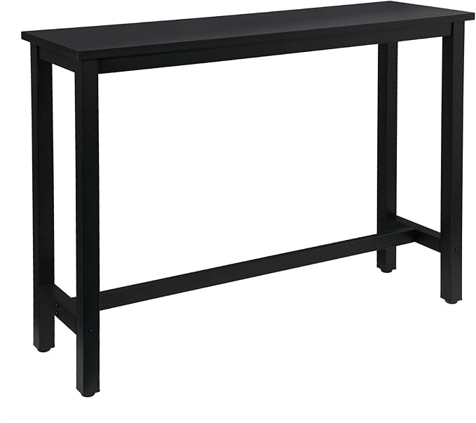 WOLTU BT30sz 1x Bartisch Bistrotisch Stehtisch Esstisch, Metallgestell