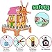 BSWEEII 3D Jigsaw Puzzles for Girls Kids Ages 5-12 Magic Windmill Music Box Dollhouse Castle DIY Brain Teasers Model Building Sets Educational Toys Learning Games Toys