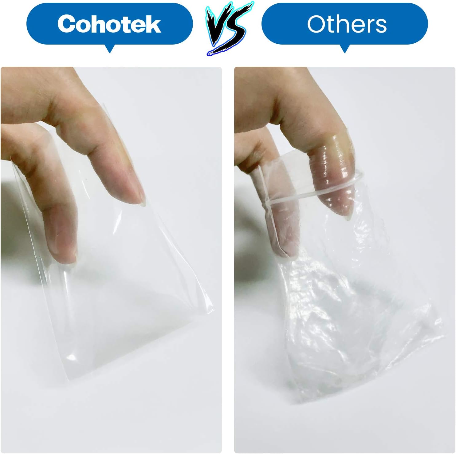 100 Counts Clear Soft Card Sleeves, Cohotek Trading Card Sleeves Deck Protector Sleeves for Standard Size Cards 2.5" x 3.5": Office Products