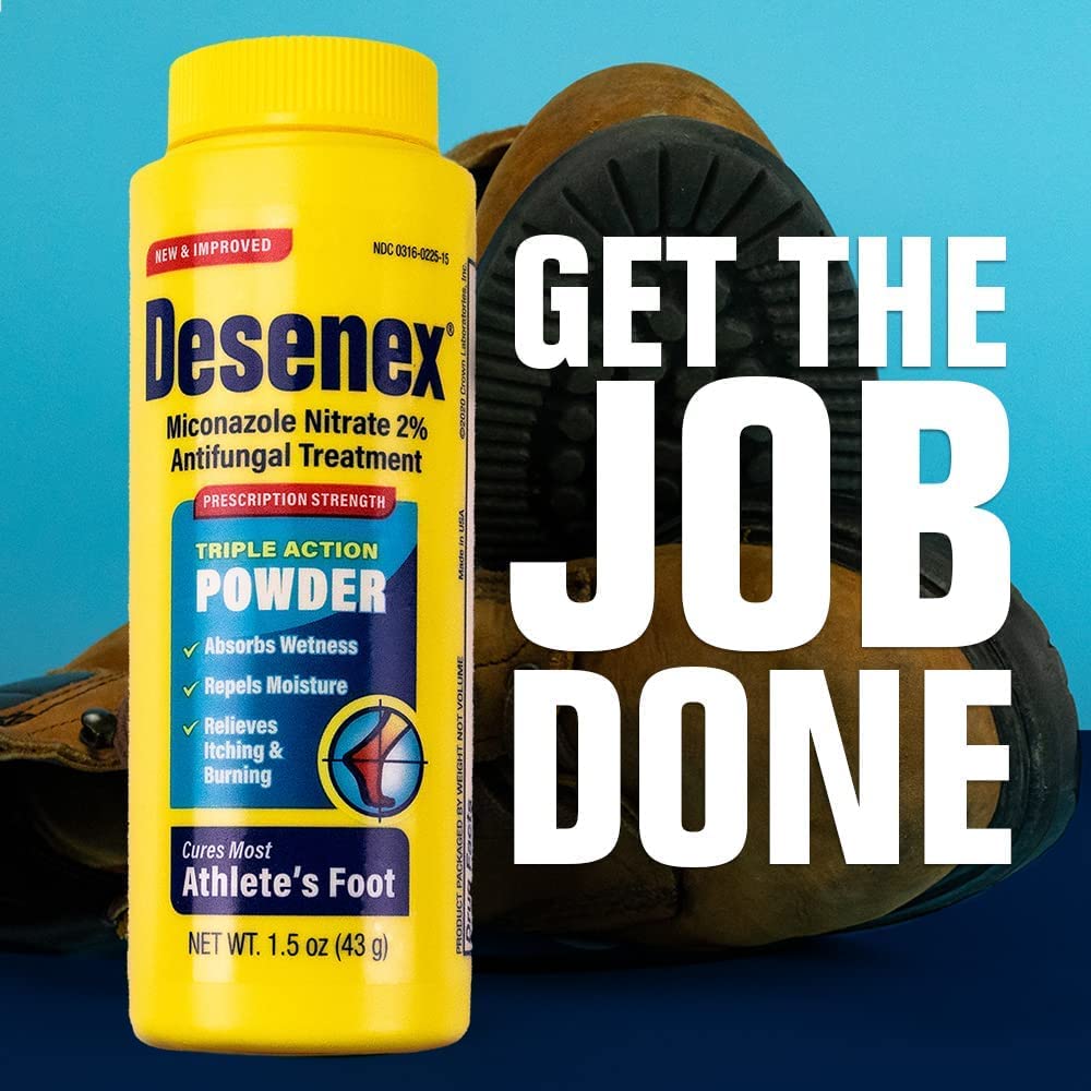 Desenex Foot Powder for Athlete's Foot 1.5 oz Travel Size (Pack of 3)