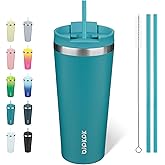 BJPKPK 22oz Tumbler With lid And Straw Stainless Steel Travel Coffee Mug Insulated Tumblers Cups,Laguna