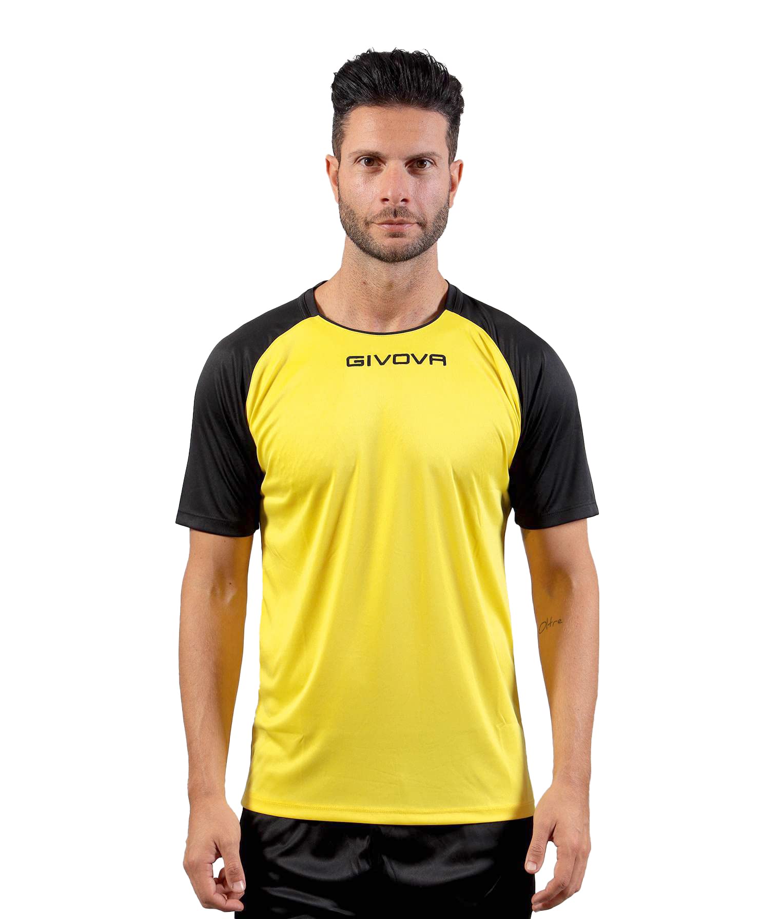 Givova SHIRT CAPO INTERLOCK GIALLO/NERO Tg. 2XS