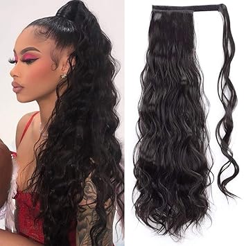 Amazon Com Stamped Glorious 24 Inch Long Ponytail Extensions