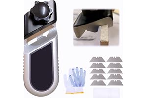 GMKD Drywall Chamfer Tool, Gypsum Board Chamferer, Plasterboard Fast Cutter, Plasterboard V Edger Chamfer, Hand Plane Gypsum Board Cutting Tool with 10 Blades for Woodworkers