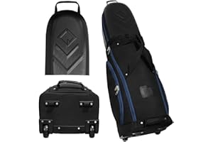 CaddyDaddy Enforcer Golf Travel Bag Crush Resistant Hard Top Protection, 1 Year Full Replacement Coverage, Durable Thick Nylon, Wheels & Lockable XL Zippers. Case for Transporting Clubs on Airlines