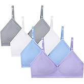 MIK-QUE Girls Seamless Training Bras Adjustable Straps Sports Bras 8-10,10-12,12-14