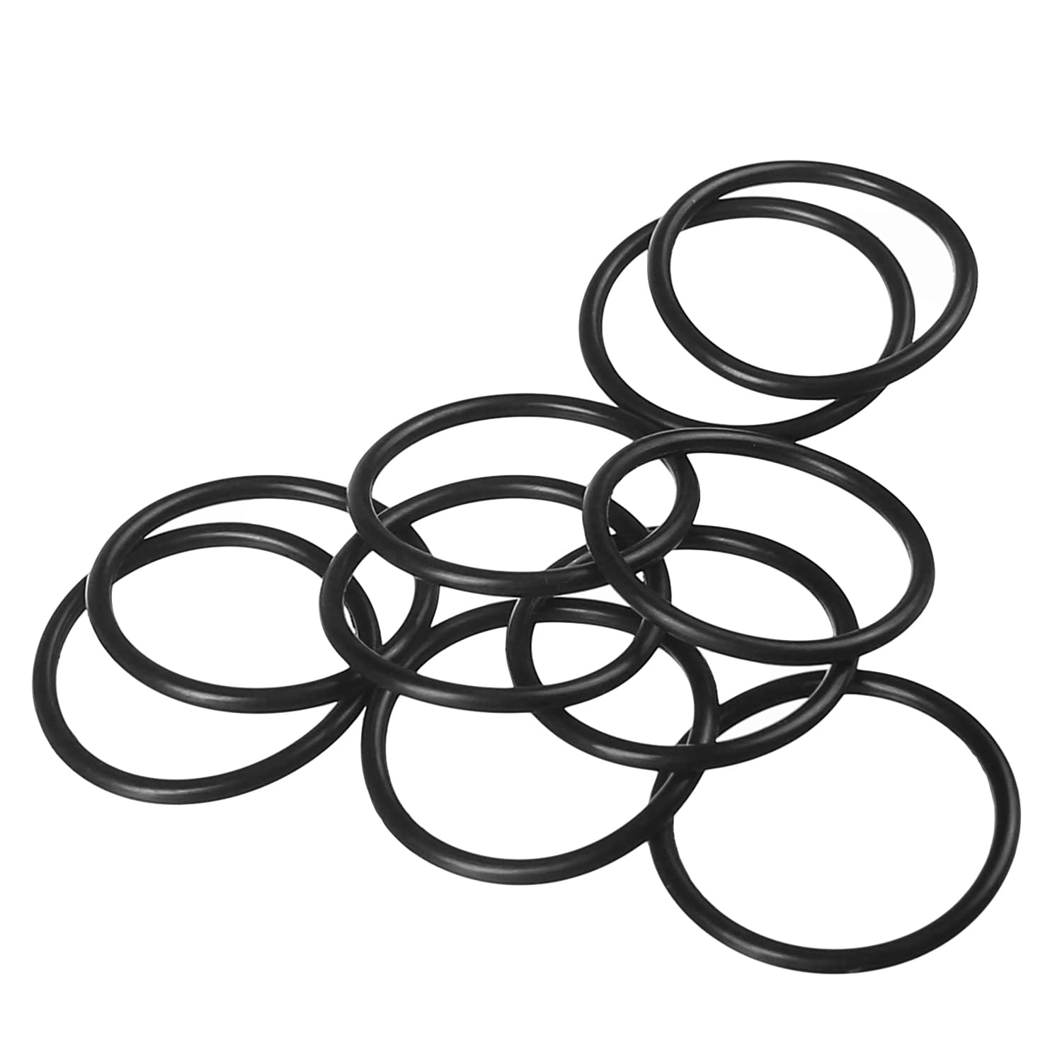 Othmro 10pcs Nitrile Rubber O-Rings, Seal Rubber Washers O Rings, 39mm OD 34mm ID 2.5mm Width, Metric Buna-N Sealing Gasket Rings — image 1
