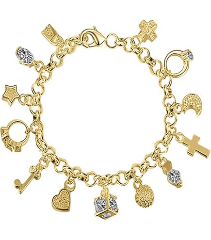 Amazon.com: Aeora S925 Silver Thirteen Hanging Pieces Bracelet For